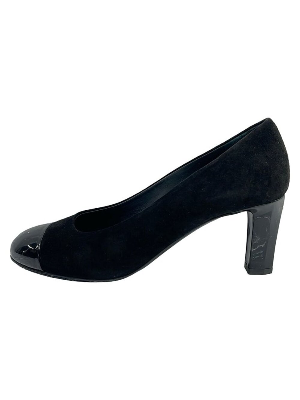 Chanel Pumps 37 C Black Leather Heel